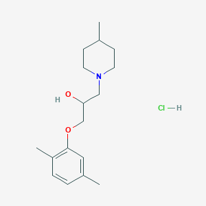 molecular formula C17H28ClNO2 B5213419 1-(2,5-dimethylphenoxy)-3-(4-methyl-1-piperidinyl)-2-propanol hydrochloride 