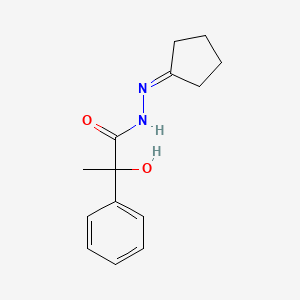 molecular formula C14H18N2O2 B5213426 N'-cyclopentylidene-2-hydroxy-2-phenylpropanohydrazide 