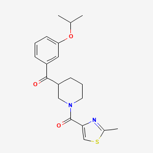 molecular formula C20H24N2O3S B5213430 (3-isopropoxyphenyl){1-[(2-methyl-1,3-thiazol-4-yl)carbonyl]-3-piperidinyl}methanone 