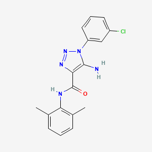 molecular formula C17H16ClN5O B5213440 5-amino-1-(3-chlorophenyl)-N-(2,6-dimethylphenyl)-1H-1,2,3-triazole-4-carboxamide 