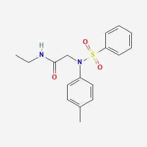 molecular formula C17H20N2O3S B5213443 N~1~-ethyl-N~2~-(4-methylphenyl)-N~2~-(phenylsulfonyl)glycinamide 