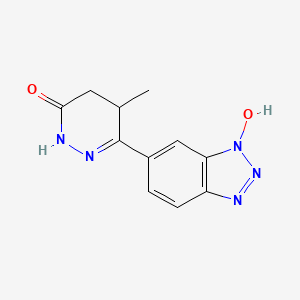 molecular formula C11H11N5O2 B5213458 6-(1-hydroxy-1H-1,2,3-benzotriazol-6-yl)-5-methyl-4,5-dihydro-3(2H)-pyridazinone 