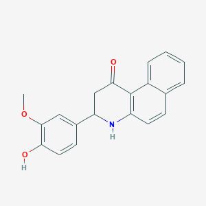 molecular formula C20H17NO3 B5213463 3-(4-hydroxy-3-methoxyphenyl)-3,4-dihydrobenzo[f]quinolin-1(2H)-one 