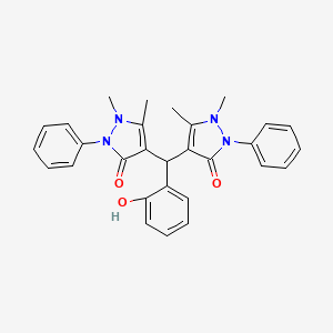molecular formula C29H28N4O3 B5213500 4,4'-[(2-hydroxyphenyl)methylene]bis(1,5-dimethyl-2-phenyl-1,2-dihydro-3H-pyrazol-3-one) 