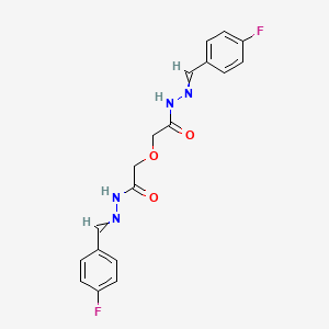 molecular formula C18H16F2N4O3 B5213503 2,2'-oxybis[N'-(4-fluorobenzylidene)acetohydrazide] 