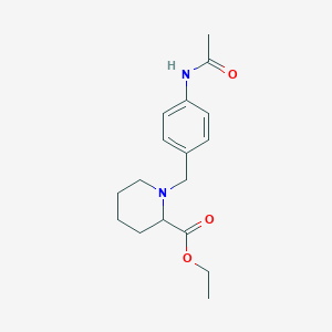 molecular formula C17H24N2O3 B5213541 ethyl 1-[4-(acetylamino)benzyl]-2-piperidinecarboxylate 