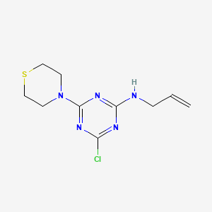 molecular formula C10H14ClN5S B5213561 N-allyl-4-chloro-6-(4-thiomorpholinyl)-1,3,5-triazin-2-amine 