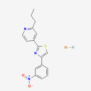 molecular formula C17H16BrN3O2S B5213597 4-[4-(3-nitrophenyl)-1,3-thiazol-2-yl]-2-propylpyridine hydrobromide 