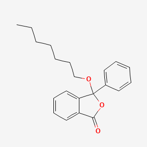molecular formula C21H24O3 B5213626 3-(heptyloxy)-3-phenyl-2-benzofuran-1(3H)-one 