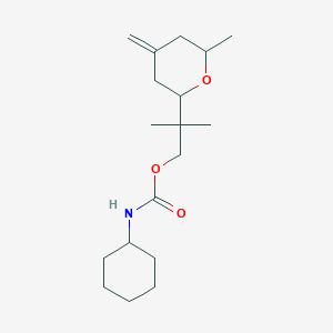 molecular formula C18H31NO3 B5213627 2-methyl-2-(6-methyl-4-methylenetetrahydro-2H-pyran-2-yl)propyl cyclohexylcarbamate 