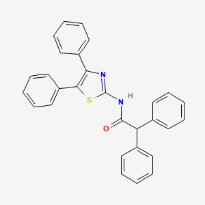 molecular formula C29H22N2OS B5213640 N-(4,5-diphenyl-1,3-thiazol-2-yl)-2,2-diphenylacetamide 