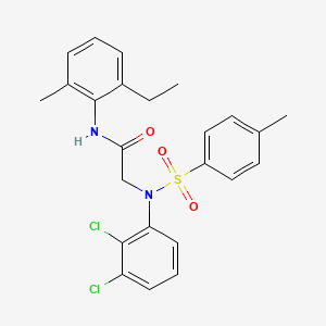 molecular formula C24H24Cl2N2O3S B5213645 N~2~-(2,3-dichlorophenyl)-N~1~-(2-ethyl-6-methylphenyl)-N~2~-[(4-methylphenyl)sulfonyl]glycinamide 