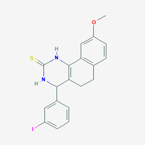 molecular formula C19H17IN2OS B5213658 4-(3-iodophenyl)-9-methoxy-3,4,5,6-tetrahydrobenzo[h]quinazoline-2(1H)-thione 