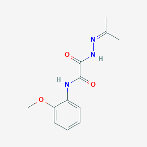 molecular formula C12H15N3O3 B5213669 N-(2-methoxyphenyl)-2-[2-(1-methylethylidene)hydrazino]-2-oxoacetamide 