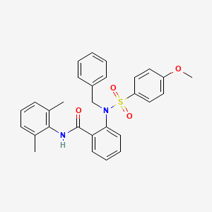 molecular formula C29H28N2O4S B5213690 2-{benzyl[(4-methoxyphenyl)sulfonyl]amino}-N-(2,6-dimethylphenyl)benzamide 
