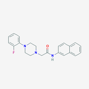 molecular formula C22H22FN3O B5213693 2-[4-(2-fluorophenyl)-1-piperazinyl]-N-2-naphthylacetamide 