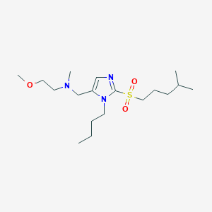 molecular formula C18H35N3O3S B5213696 ({1-butyl-2-[(4-methylpentyl)sulfonyl]-1H-imidazol-5-yl}methyl)(2-methoxyethyl)methylamine 