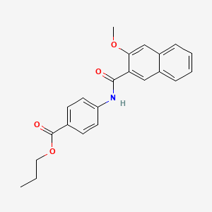 molecular formula C22H21NO4 B5213713 propyl 4-[(3-methoxy-2-naphthoyl)amino]benzoate 