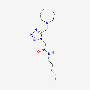 molecular formula C14H26N6OS B5213755 2-[5-(1-azepanylmethyl)-1H-tetrazol-1-yl]-N-[3-(methylthio)propyl]acetamide 