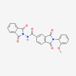 molecular formula C24H15N3O6 B5213762 N-(1,3-dioxo-1,3-dihydro-2H-isoindol-2-yl)-2-(2-methoxyphenyl)-1,3-dioxo-5-isoindolinecarboxamide 