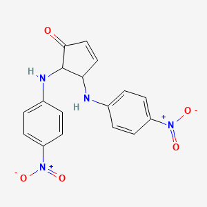 molecular formula C17H14N4O5 B5213788 4,5-bis[(4-nitrophenyl)amino]-2-cyclopenten-1-one 