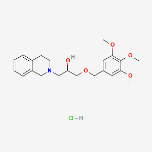 molecular formula C22H30ClNO5 B5213797 1-(3,4-dihydro-2(1H)-isoquinolinyl)-3-[(3,4,5-trimethoxybenzyl)oxy]-2-propanol hydrochloride 