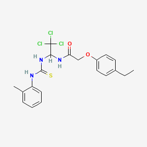 molecular formula C20H22Cl3N3O2S B5213829 2-(4-ethylphenoxy)-N-[2,2,2-trichloro-1-({[(2-methylphenyl)amino]carbonothioyl}amino)ethyl]acetamide 