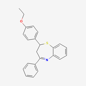 molecular formula C23H21NOS B5213834 2-(4-ethoxyphenyl)-4-phenyl-2,3-dihydro-1,5-benzothiazepine 