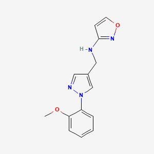 molecular formula C14H14N4O2 B5213837 N-{[1-(2-methoxyphenyl)-1H-pyrazol-4-yl]methyl}-3-isoxazolamine 