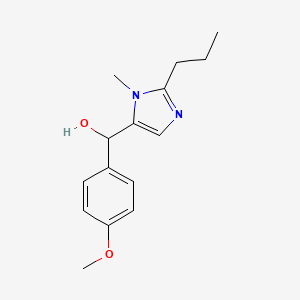 molecular formula C15H20N2O2 B5213858 (4-methoxyphenyl)(1-methyl-2-propyl-1H-imidazol-5-yl)methanol 