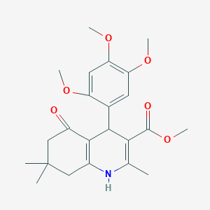 molecular formula C23H29NO6 B5213873 methyl 2,7,7-trimethyl-5-oxo-4-(2,4,5-trimethoxyphenyl)-1,4,5,6,7,8-hexahydro-3-quinolinecarboxylate 