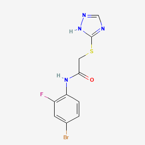 molecular formula C10H8BrFN4OS B5213879 N-(4-bromo-2-fluorophenyl)-2-(4H-1,2,4-triazol-3-ylthio)acetamide 