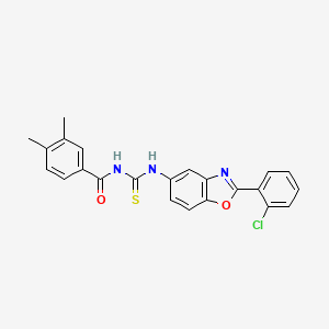 molecular formula C23H18ClN3O2S B5213897 N-({[2-(2-chlorophenyl)-1,3-benzoxazol-5-yl]amino}carbonothioyl)-3,4-dimethylbenzamide 