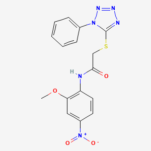 molecular formula C16H14N6O4S B5213900 N-(2-methoxy-4-nitrophenyl)-2-[(1-phenyl-1H-tetrazol-5-yl)thio]acetamide 