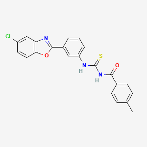 molecular formula C22H16ClN3O2S B5213901 N-({[3-(5-chloro-1,3-benzoxazol-2-yl)phenyl]amino}carbonothioyl)-4-methylbenzamide CAS No. 6388-89-2