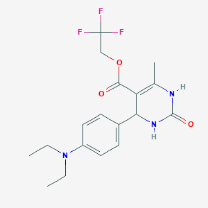 molecular formula C18H22F3N3O3 B5213917 2,2,2-trifluoroethyl 4-[4-(diethylamino)phenyl]-6-methyl-2-oxo-1,2,3,4-tetrahydro-5-pyrimidinecarboxylate 