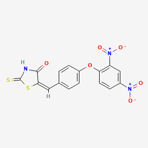 molecular formula C16H9N3O6S2 B5213918 5-[4-(2,4-dinitrophenoxy)benzylidene]-2-thioxo-1,3-thiazolidin-4-one 