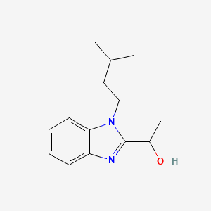 molecular formula C14H20N2O B5214017 1-[1-(3-methylbutyl)-1H-benzimidazol-2-yl]ethanol 