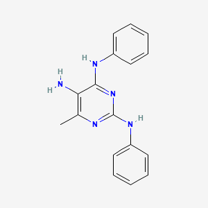 molecular formula C17H17N5 B5214044 6-methyl-N~2~,N~4~-diphenyl-2,4,5-pyrimidinetriamine 