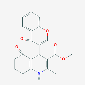 B5214050 methyl 2-methyl-5-oxo-4-(4-oxo-4H-chromen-3-yl)-1,4,5,6,7,8-hexahydro-3-quinolinecarboxylate CAS No. 5865-38-3