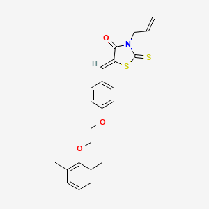 molecular formula C23H23NO3S2 B5214052 3-allyl-5-{4-[2-(2,6-dimethylphenoxy)ethoxy]benzylidene}-2-thioxo-1,3-thiazolidin-4-one 