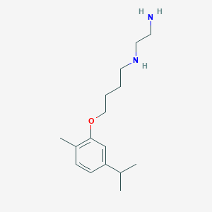 molecular formula C16H28N2O B5214059 (2-aminoethyl)[4-(5-isopropyl-2-methylphenoxy)butyl]amine 