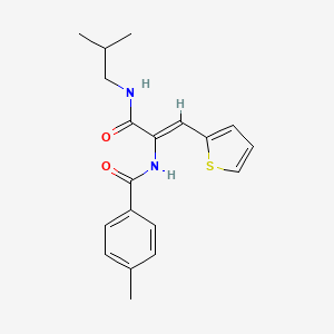 molecular formula C19H22N2O2S B5214078 N-[1-[(isobutylamino)carbonyl]-2-(2-thienyl)vinyl]-4-methylbenzamide 