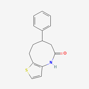 molecular formula C15H15NOS B5214083 7-phenyl-6,7,8,9-tetrahydrothieno[3,2-b]azocin-5(4H)-one 
