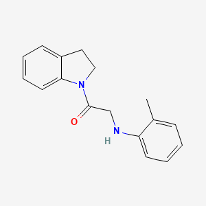 molecular formula C17H18N2O B5214099 N-[2-(2,3-dihydro-1H-indol-1-yl)-2-oxoethyl]-2-methylaniline 