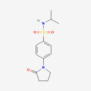 molecular formula C13H18N2O3S B5214101 N-isopropyl-4-(2-oxo-1-pyrrolidinyl)benzenesulfonamide 