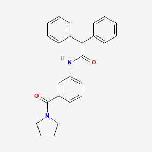 molecular formula C25H24N2O2 B5214109 2,2-diphenyl-N-[3-(1-pyrrolidinylcarbonyl)phenyl]acetamide 