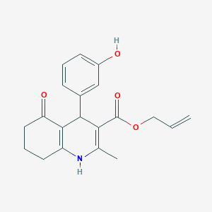 allyl 4-(3-hydroxyphenyl)-2-methyl-5-oxo-1,4,5,6,7,8-hexahydro-3-quinolinecarboxylate