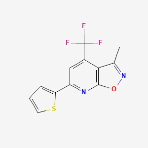 molecular formula C12H7F3N2OS B5214141 3-methyl-6-(2-thienyl)-4-(trifluoromethyl)isoxazolo[5,4-b]pyridine CAS No. 380419-64-7