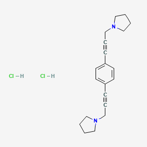 molecular formula C20H26Cl2N2 B5214146 1,1'-(1,4-phenylenedi-1-propyne-1,3-diyl)dipyrrolidine dihydrochloride 
